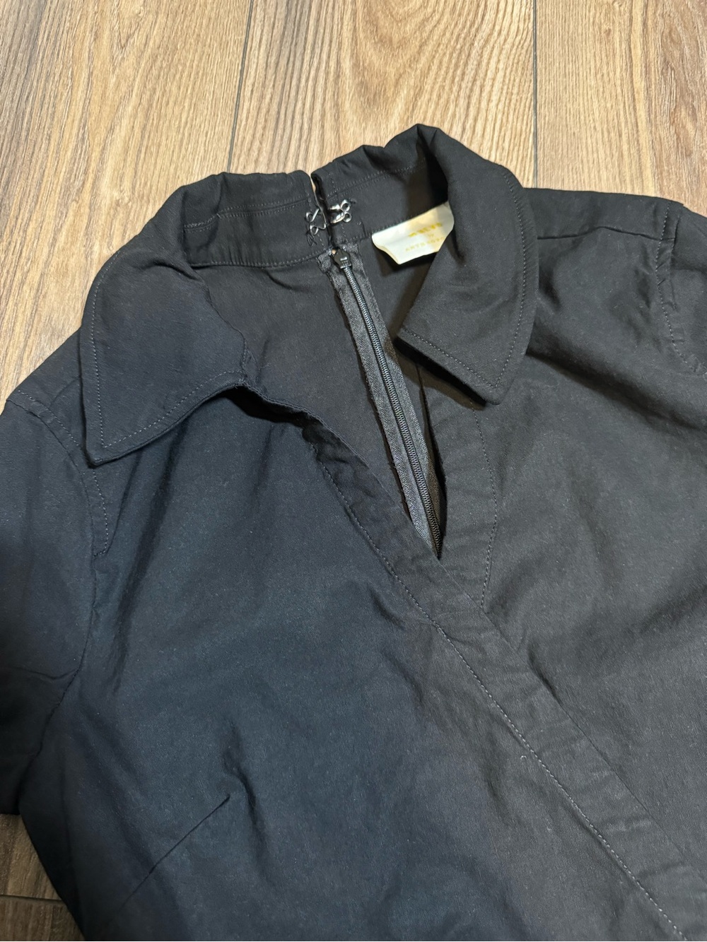Maeve Black Short-Sleeve Utility Jumpsuit - Picture 6 of 7